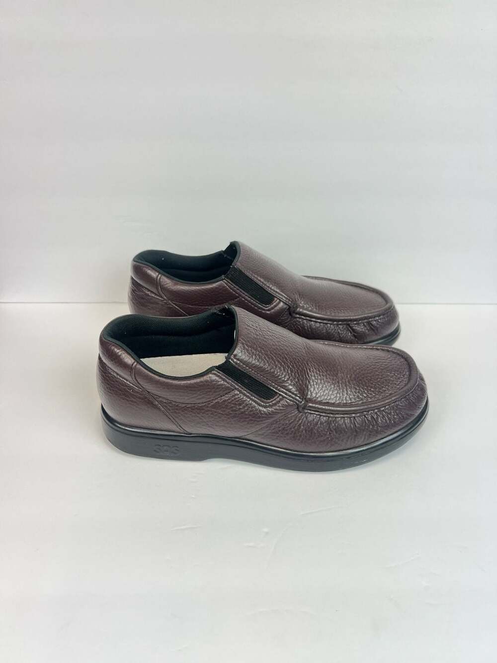 SAS Men's Side Gore Slip-On Loafer in Cordovan Leather Size 10.5M